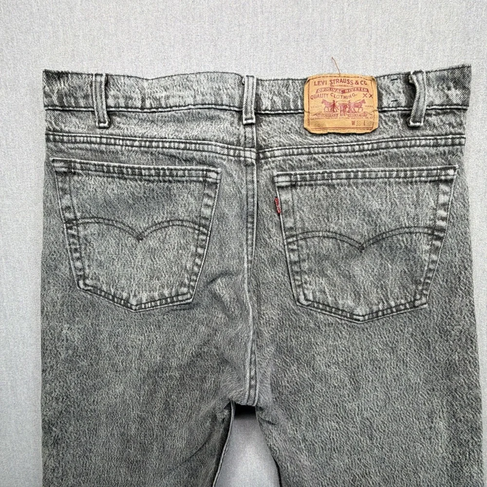 VTG Levis 505 Jeans Mens 38x32 (Fits 36x30) Stone Acid Wash Denim Made USA 80s